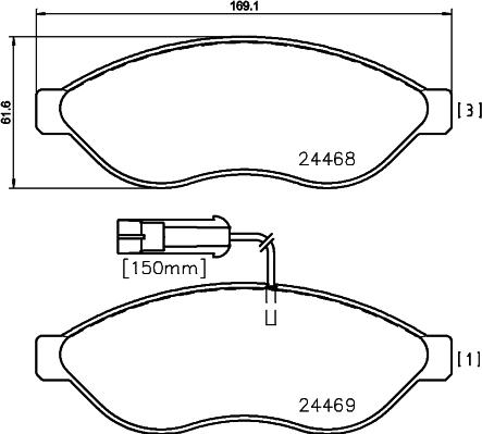 Textar 2446807 - Set placute frana,frana disc aaoparts.ro