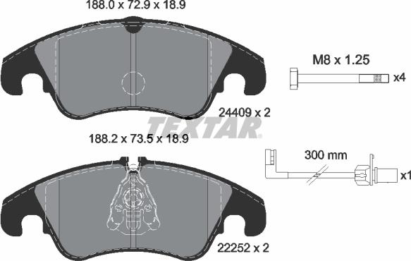 Textar 2440903 - Set placute frana,frana disc aaoparts.ro