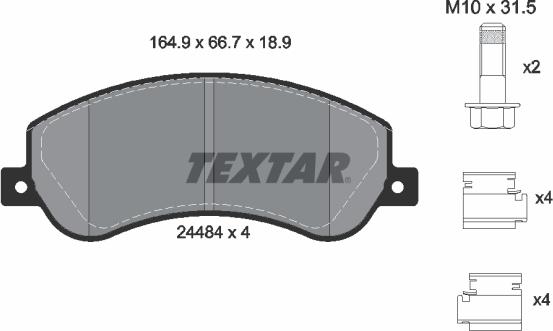 Textar 2448404 - Set placute frana,frana disc aaoparts.ro