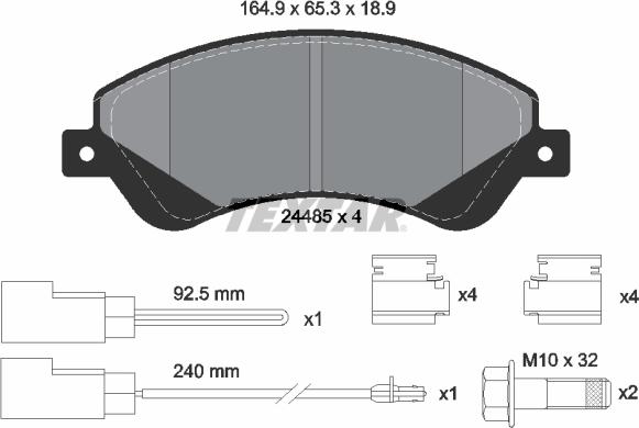 Textar 2448501 - Set placute frana,frana disc aaoparts.ro