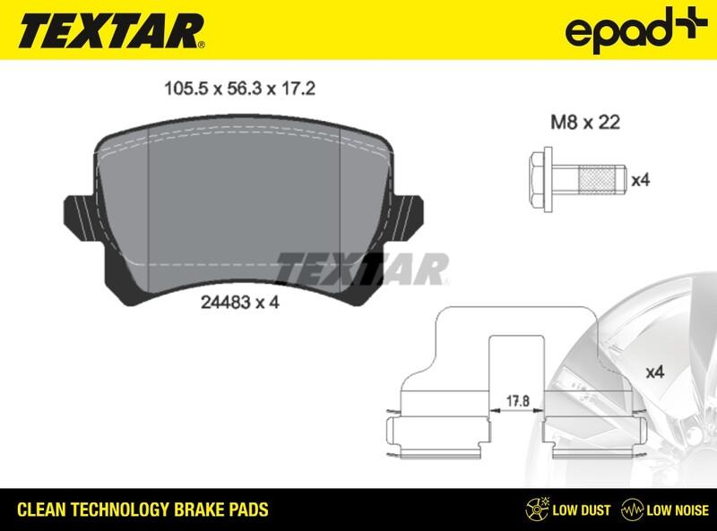 Textar 2448301CP - Set placute frana,frana disc aaoparts.ro