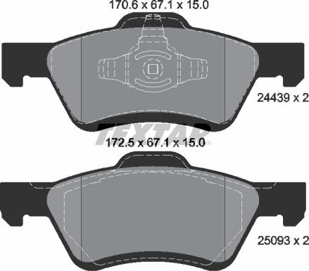 Textar 2443901 - Set placute frana,frana disc aaoparts.ro