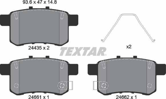 Textar 2443501 - Set placute frana,frana disc aaoparts.ro