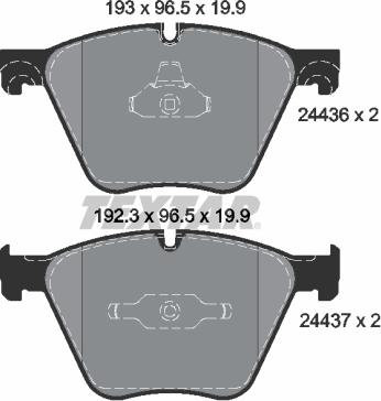 Textar 2443601 - Set placute frana,frana disc aaoparts.ro