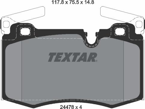 Textar 2447801 - Set placute frana,frana disc aaoparts.ro