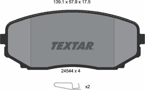 Textar 2454401 - Set placute frana,frana disc aaoparts.ro