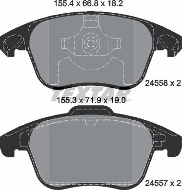 Textar 2455801 - Set placute frana,frana disc aaoparts.ro