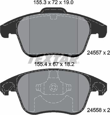 Textar 2455701 - Set placute frana,frana disc aaoparts.ro