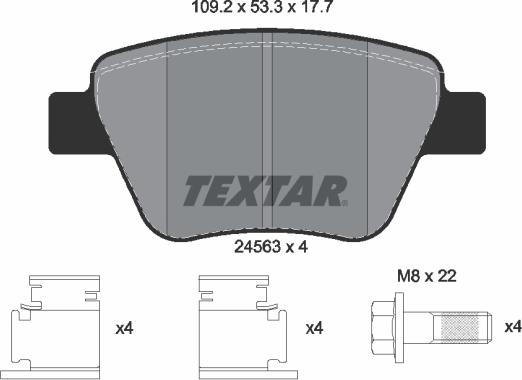 Textar 2456301 - Set placute frana,frana disc aaoparts.ro