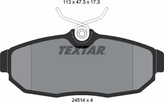 Textar 2451401 - Set placute frana,frana disc aaoparts.ro