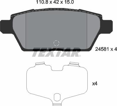 Textar 2458101 - Set placute frana,frana disc aaoparts.ro