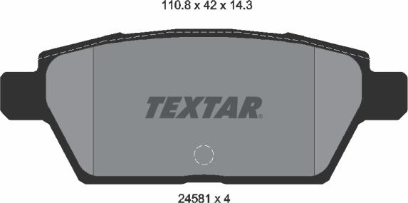 Textar 2458102 - Set placute frana,frana disc aaoparts.ro