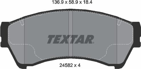 Textar 2458201 - Set placute frana,frana disc aaoparts.ro