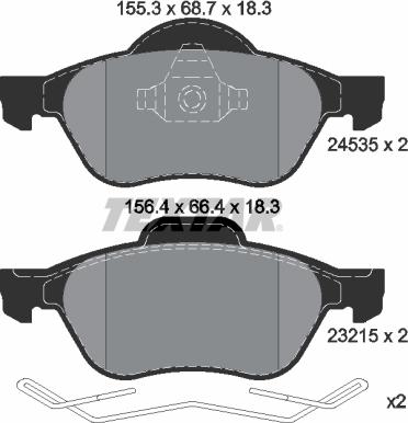 Textar 2453501 - Set placute frana,frana disc aaoparts.ro