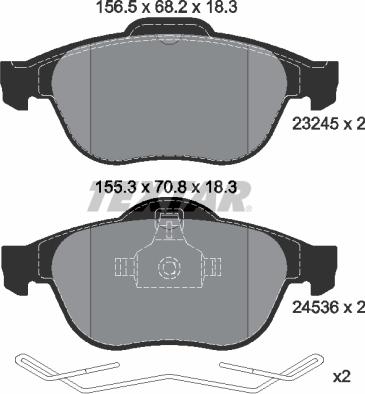 Textar 2453601 - Set placute frana,frana disc aaoparts.ro