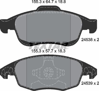 Textar 2453801 - Set placute frana,frana disc aaoparts.ro