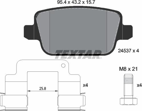 Textar 2453701 - Set placute frana,frana disc aaoparts.ro