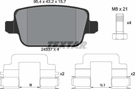 Textar 2453703 - Set placute frana,frana disc aaoparts.ro