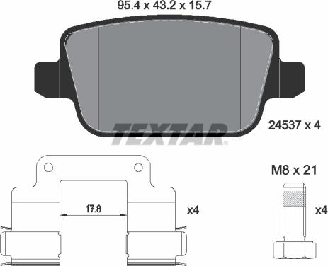 Textar 2453702 - Set placute frana,frana disc aaoparts.ro