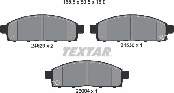 Textar 2452905 - Set placute frana,frana disc aaoparts.ro