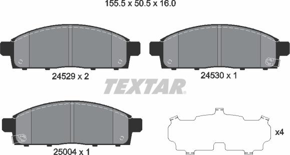 Textar 2452901 - Set placute frana,frana disc aaoparts.ro