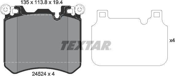 Textar 2452401 - Set placute frana,frana disc aaoparts.ro