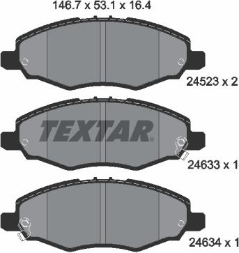 Textar 2452301 - Set placute frana,frana disc aaoparts.ro