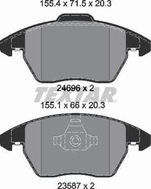 Textar 2469601 - Set placute frana,frana disc aaoparts.ro