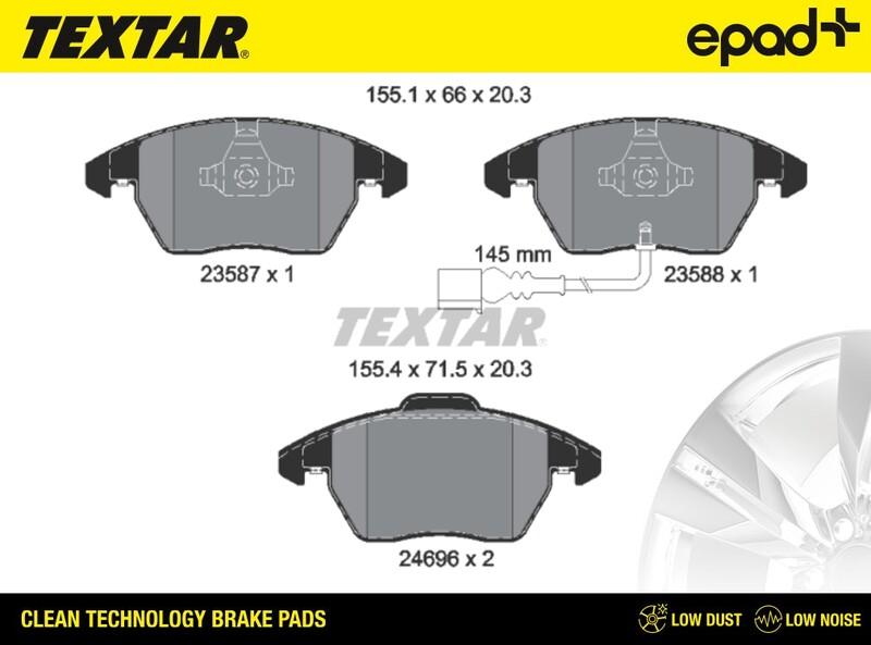 Textar 2469602CP - Set placute frana,frana disc aaoparts.ro
