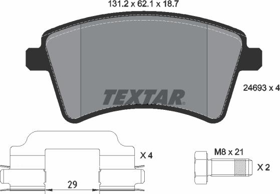 Textar 2469301 - Set placute frana,frana disc aaoparts.ro