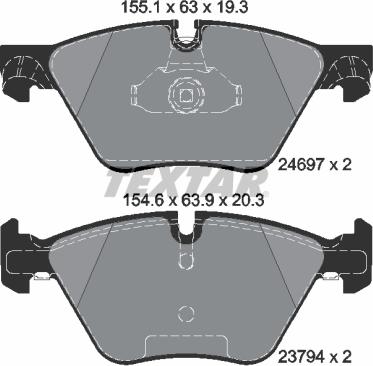 Textar 2469701 - Set placute frana,frana disc aaoparts.ro