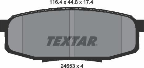 Textar 2465301 - Set placute frana,frana disc aaoparts.ro