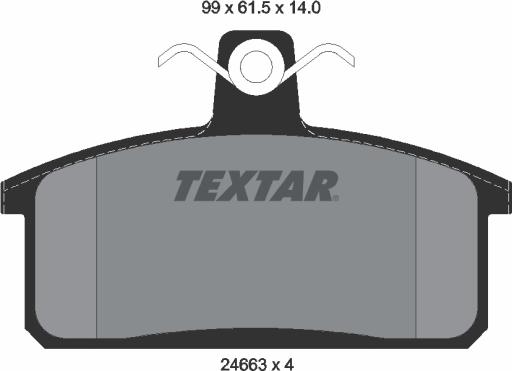 Textar 2466301 - Set placute frana,frana disc aaoparts.ro