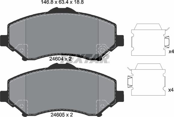 Textar 2460401 - Set placute frana,frana disc aaoparts.ro