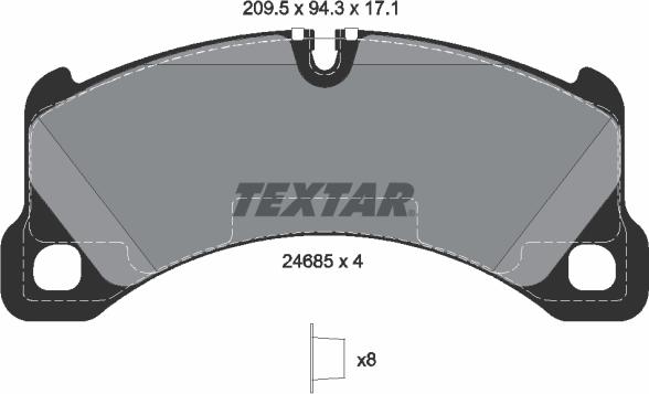 Textar 2468501 - Set placute frana,frana disc aaoparts.ro