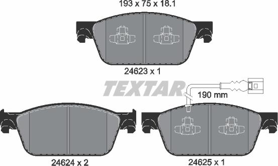 Textar 2462301 - Set placute frana,frana disc aaoparts.ro