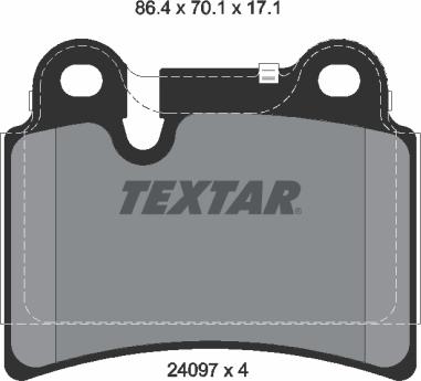 Textar 2409701 - Set placute frana,frana disc aaoparts.ro