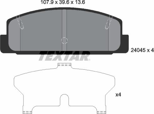 Textar 2404501 - Set placute frana,frana disc aaoparts.ro