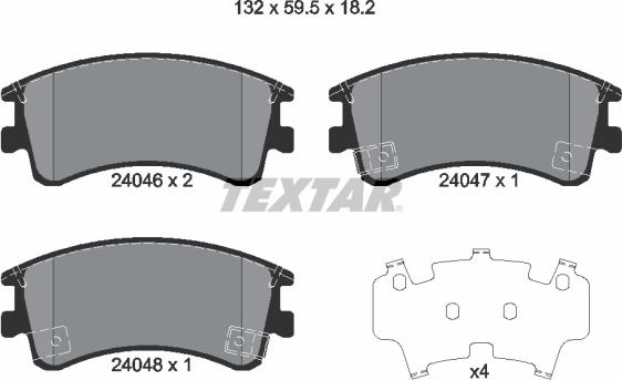 Textar 2404601 - Set placute frana,frana disc aaoparts.ro