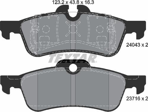 Textar 2404301 - Set placute frana,frana disc aaoparts.ro