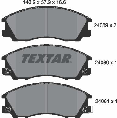 Textar 2405901 - Set placute frana,frana disc aaoparts.ro