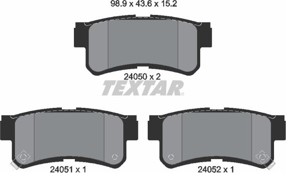 Textar 2405001 - Set placute frana,frana disc aaoparts.ro