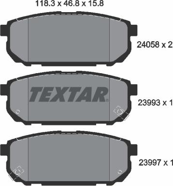 Textar 2405801 - Set placute frana,frana disc aaoparts.ro