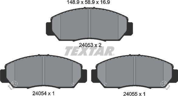 Textar 2405301 - Set placute frana,frana disc aaoparts.ro