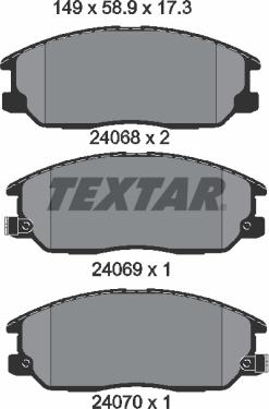 Textar 2406801 - Set placute frana,frana disc aaoparts.ro