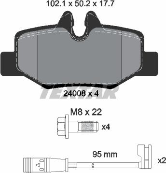 Textar 2400801 - Set placute frana,frana disc aaoparts.ro