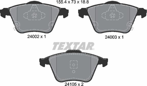 Textar 2400201 - Set placute frana,frana disc aaoparts.ro