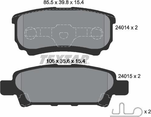 Textar 2401401 - Set placute frana,frana disc aaoparts.ro