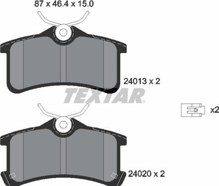 Textar 2401301 - Set placute frana,frana disc aaoparts.ro