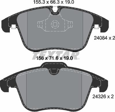 Textar 2408401 - Set placute frana,frana disc aaoparts.ro